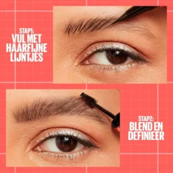 Maybelline New York Build-A-Brow 255 Soft Brown Wenkbrauwpotlood en -Gel Sale