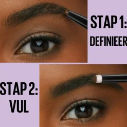 Maybelline New York Express Brow Duo 04 Dark Brown Wenkbrauwpotlood Sale