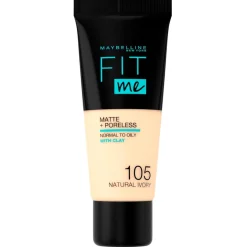 Maybelline New York Fit Me Matte & Poreless 105 Natural Ivory Foundation Best