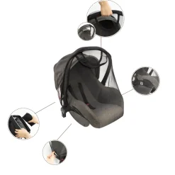 MorDesign Black Universeel Muskietennet voor Groep 0 Autostoel Sale