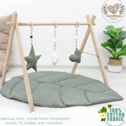 MorDesign Leaf Wood Babygym en Speelkleed Best