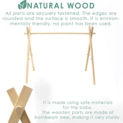 MorDesign Leaf Wood Babygym en Speelkleed Best