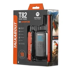 Motorola Solutions T82 Talkabout Walkie Talkie 2 Stuks Eenvoudige Synchronisatie 16 Kanalen LEDzaklamp Discount