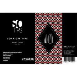 NailPerfect UPVOTED Soak Off Tips Short Round Outlet