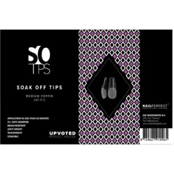 NailPerfect UPVOTED Soak Off Tips Medium Coffin Online