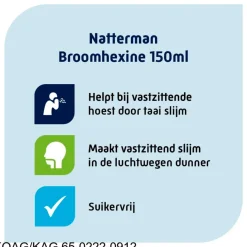 Natterman Broomhexine Extra Sterk 8mg/5ml Hoestdrank New