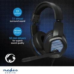 Nedis GHST410BK 7.1 over ear gaming headset Best