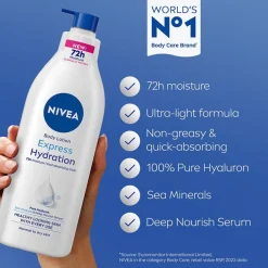 Nivea Express Hydratation Bodylotion met Pomp Hot