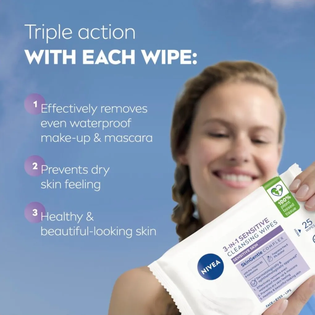Nivea Skincare NIVEA 3-In-1 Sensitive Reinigingsdoekjes Sale
