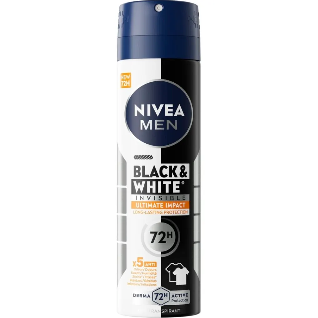 Nivea Men Black & White Invisible Ultimate Impact Antitranspirant Spray Clearance