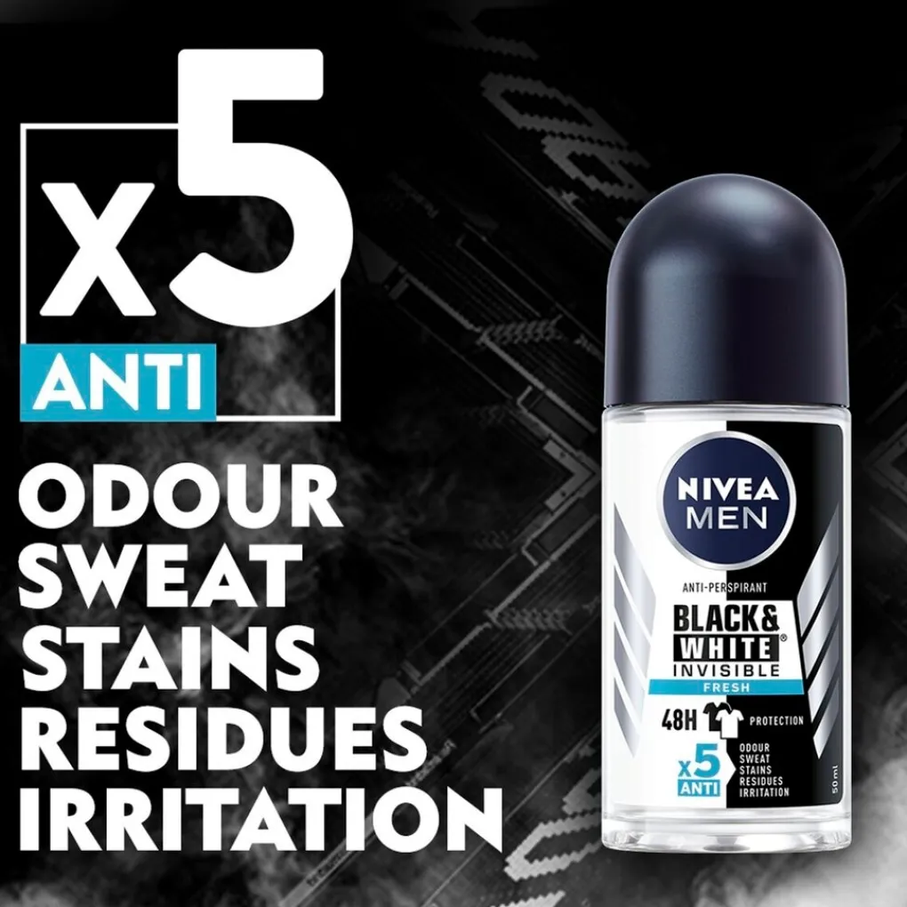 Nivea Men Black & White Invisible Fresh Antitranspirant Roller Sale