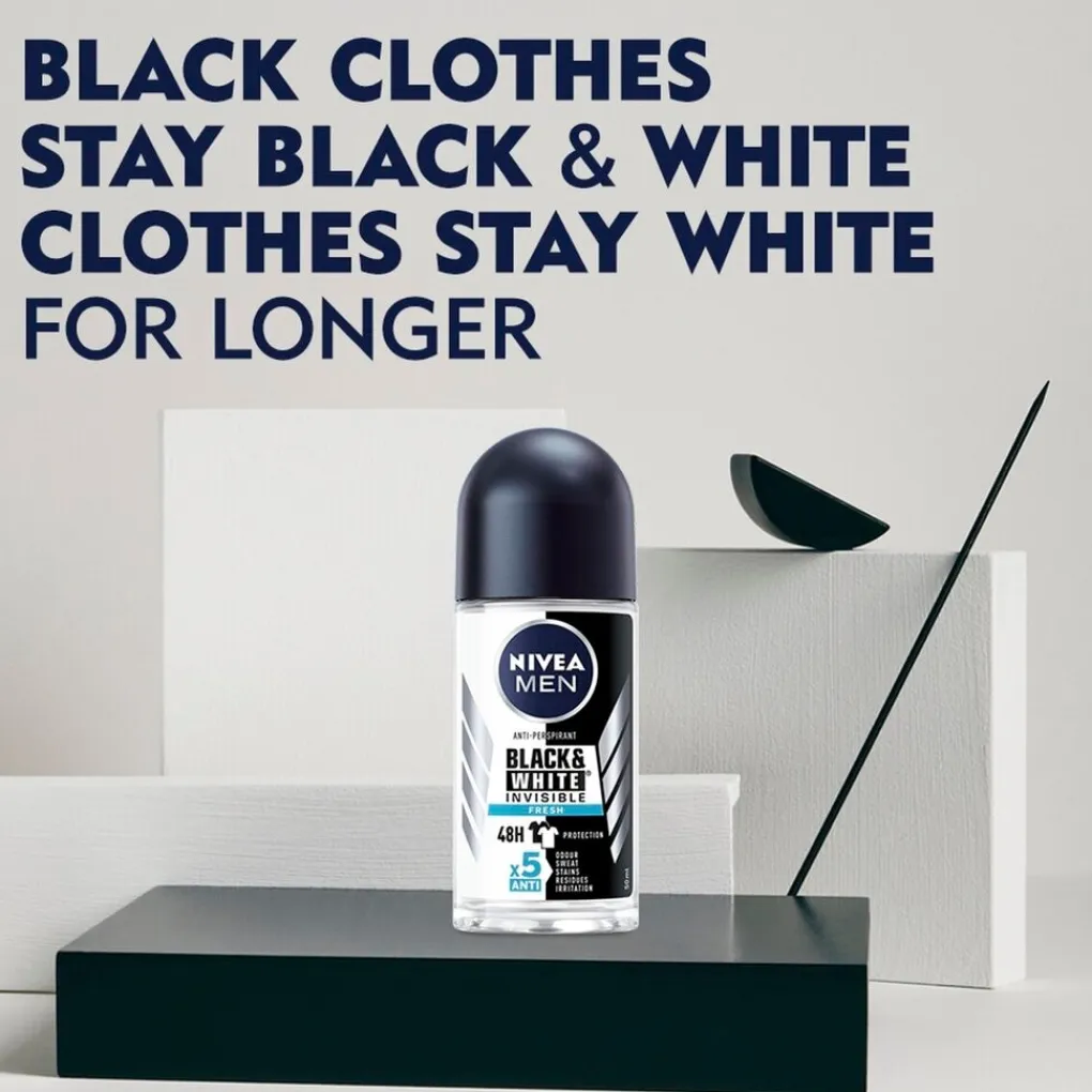 Nivea Men Black & White Invisible Fresh Antitranspirant Roller Sale