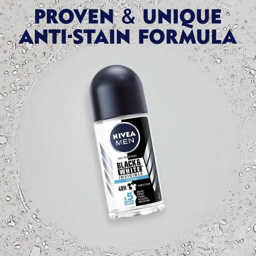 Nivea Men Black & White Invisible Fresh Antitranspirant Roller Sale