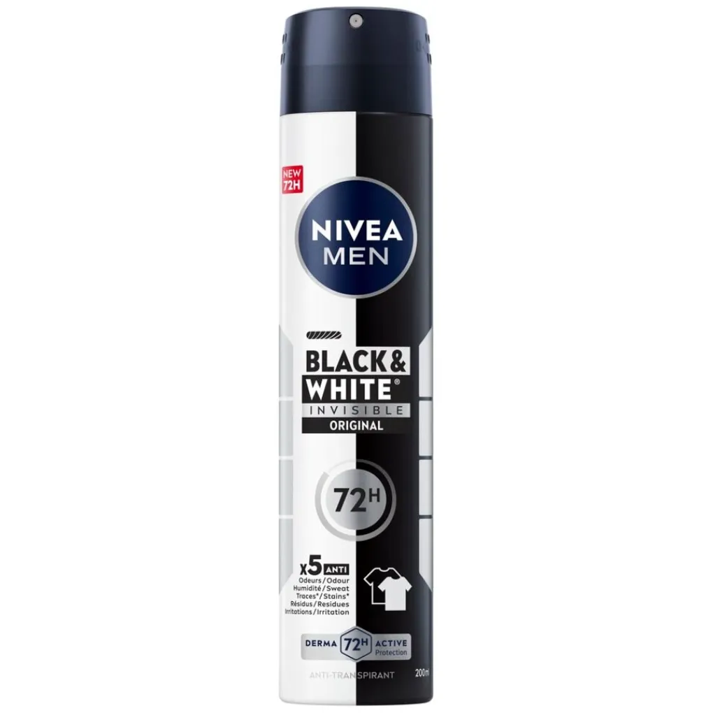 Nivea Men Black & White Invisible Original Antitranspirant Spray Hot