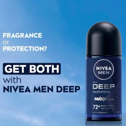 Nivea Men Deep Black Carbon Dark Wood Antitranspirant Roller Discount