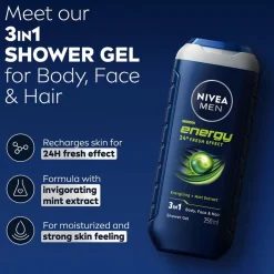 Nivea Men Energy 24H Fresh Effect 3-in-1 Douchegel Discount