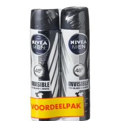Nivea Men Invisible For Black & White Deodorant Spray New
