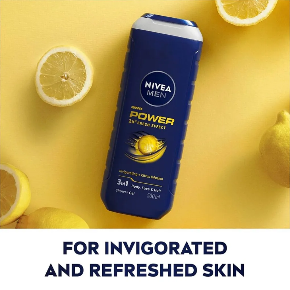 Nivea Men Power 24H Fresh Effect 3-in-1 Douchegel Discount