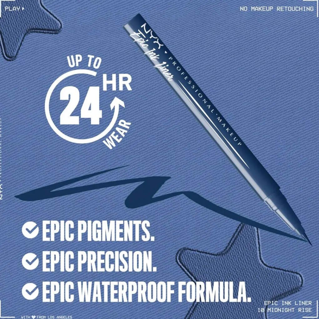 NYX Professional Makeup Epic Ink Liner Midnight Rise 10 Matte Eyeliner New