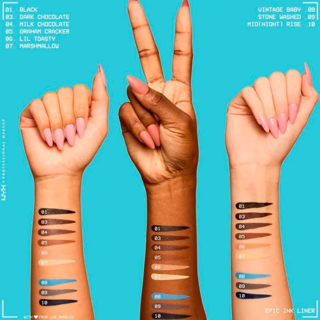 NYX Professional Makeup Epic Ink Liner Midnight Rise 10 Matte Eyeliner New