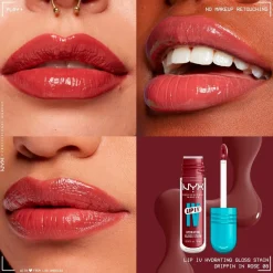 NYX Professional Makeup Lip IV 08 Drippin' In Rose Hydraterende Lipgloss Discount