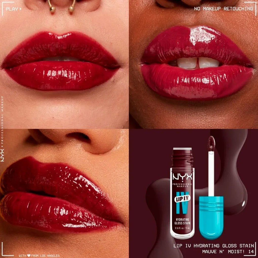 NYX Professional Makeup Lip IV 14 Mauve N' Moist Hydraterende Lipgloss New