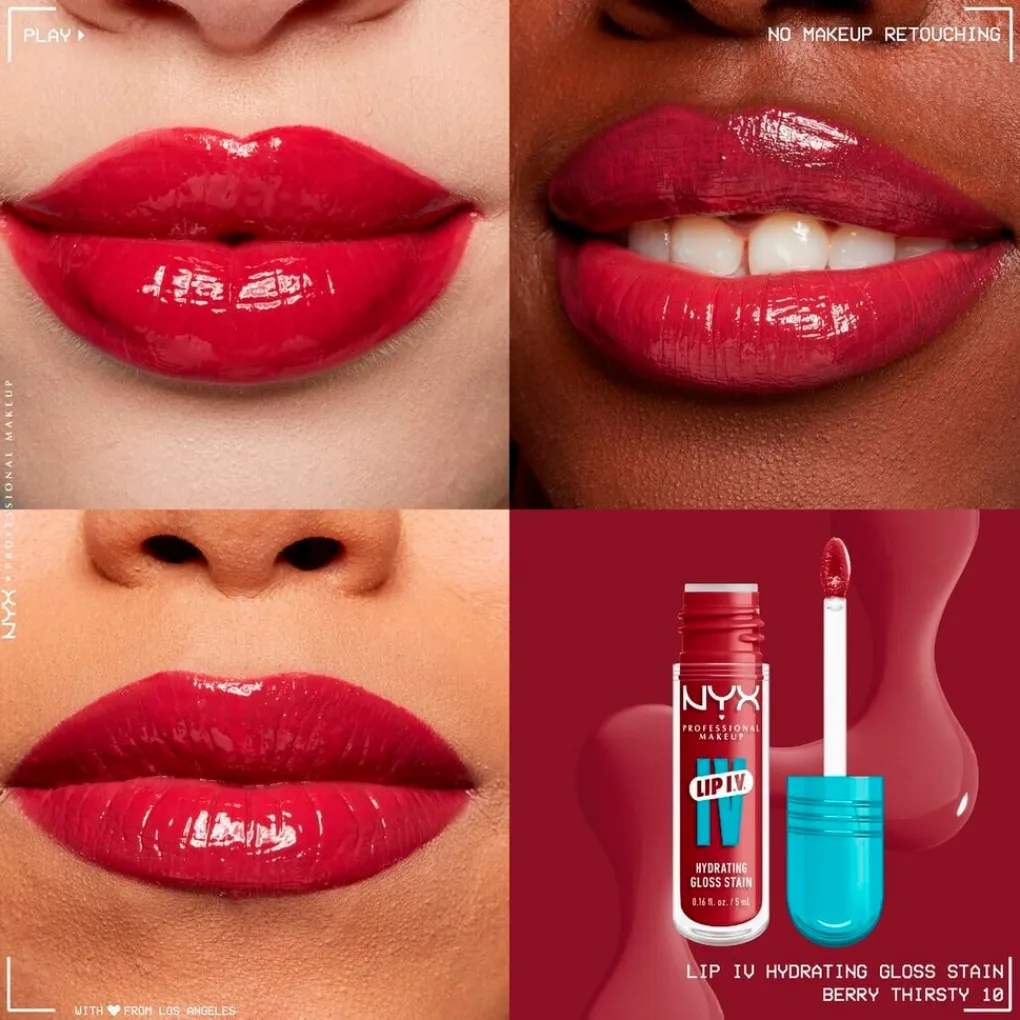 NYX Professional Makeup Lip IV 10 Berry Thirsty Hydraterende Lipgloss Sale