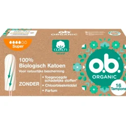 Ob o.b. Organic Cotton Super Tampons Clearance