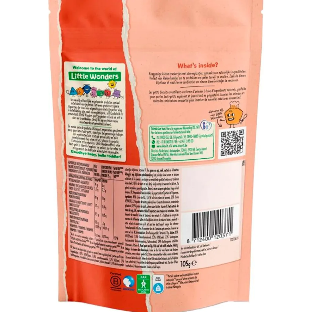 Olvarit Little Wonders 15+M Tomato & Basil Veggie Puzzel Crackers Outlet