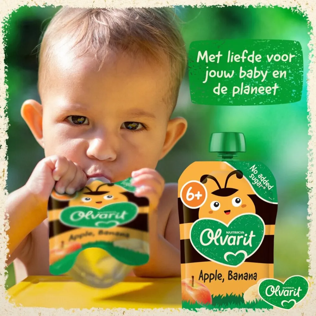 Olvarit 12+M Banaan Kiwi Aardbei Knijpfruit New