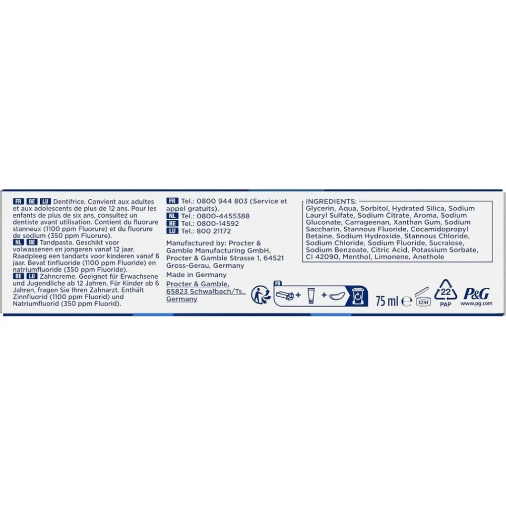Oral B Oral-B Professional Glazuurversterking Zachte Munt Tandpasta New
