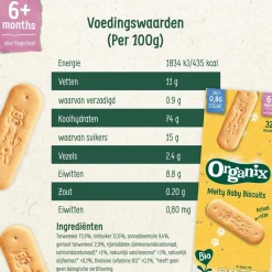 Organix Bio 6M+ Melty Baby Biscuits Online