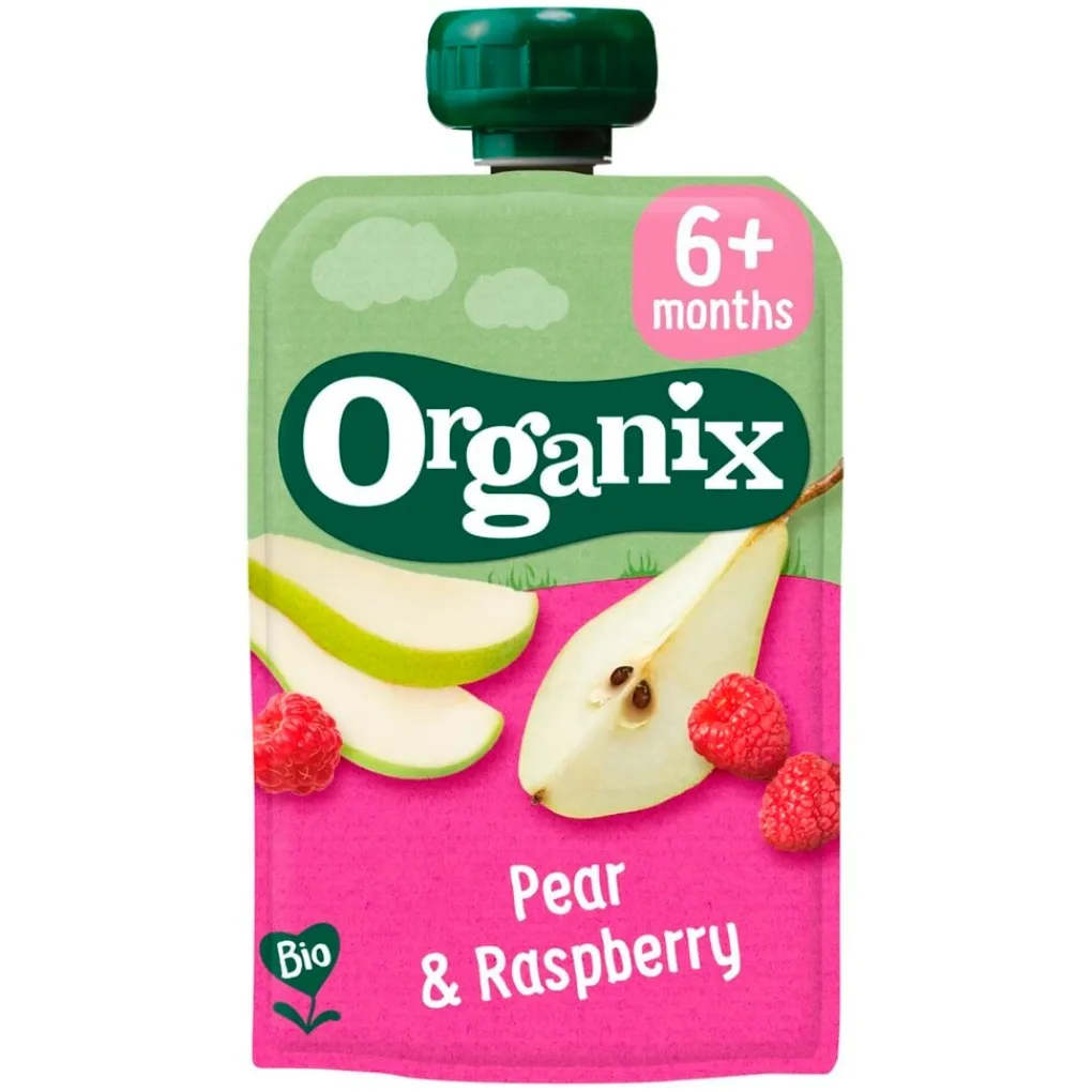 Organix Bio Peer & Framboos 6+M Knijpfruit Sale