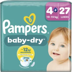Pampers Baby-Dry Maat 4+ Luiers Hot