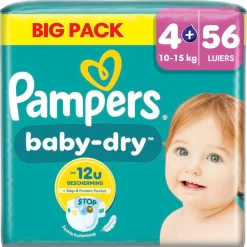 Pampers Baby-Dry Maat 4+ Luiers