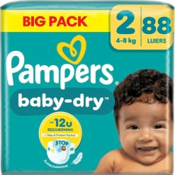 Pampers Baby-Dry Maat 2 Luiers Discount