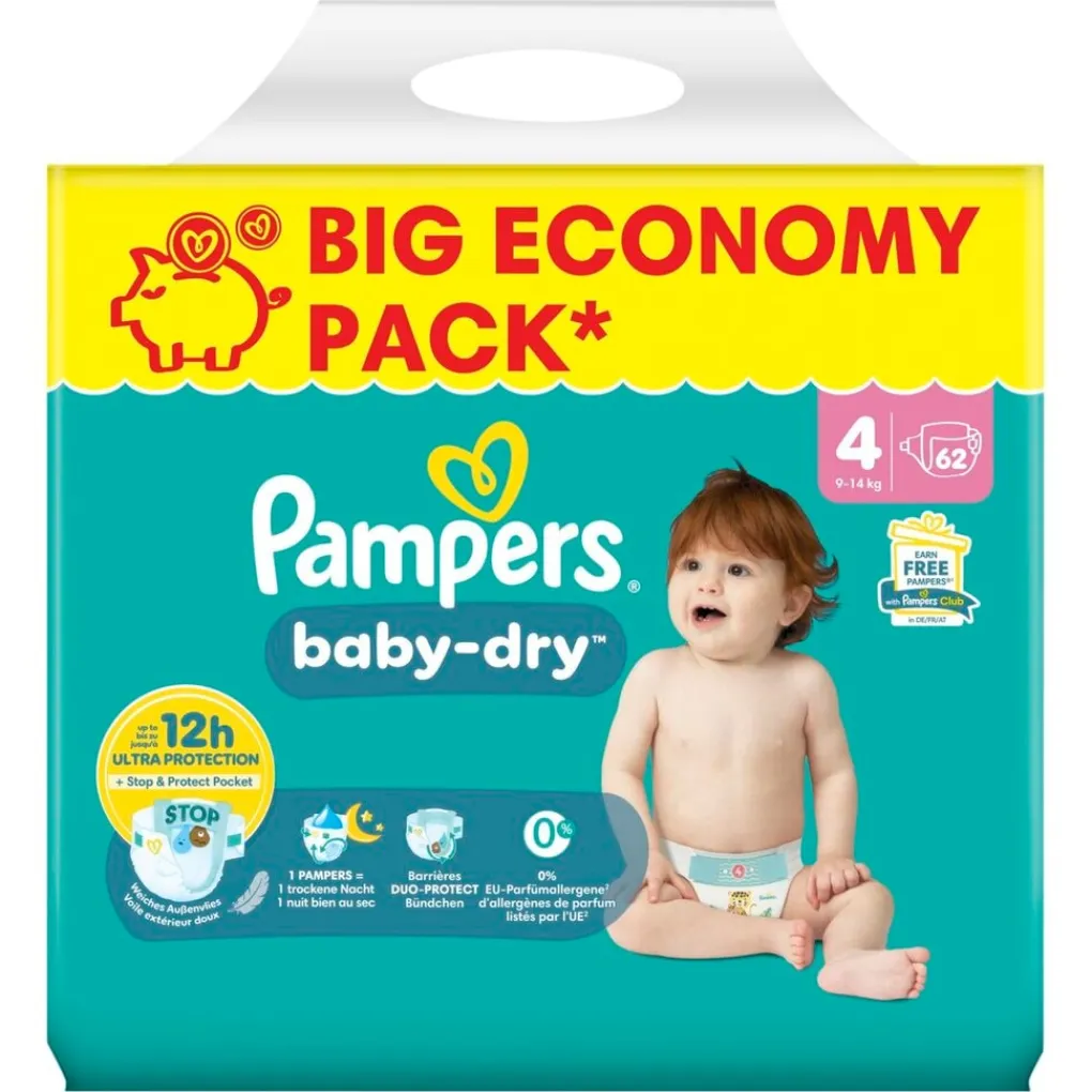 Pampers Baby-Dry Maat 4 Luiers Online