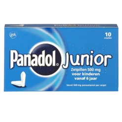 Panadol Junior 500 mg Zetpillen voor Kinderen vanaf 6 Jaar Clearance