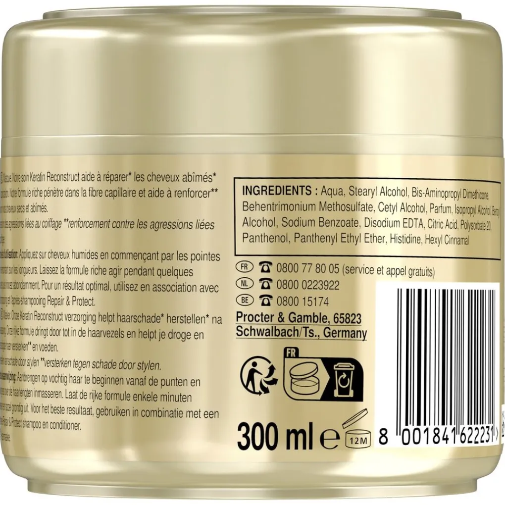 Pantene Active Nutri-Plex Pro-V Repair & Protect Keratine Haarmasker