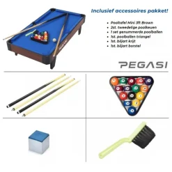 Pegasi pooltafel Mini Brown Clearance