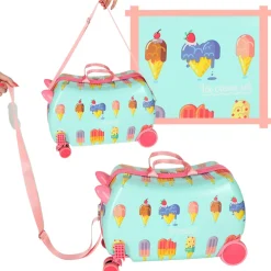 PerPhoenix Ride On Reiskoffer Kinderen Ijsjes Motief op Wielen Sale