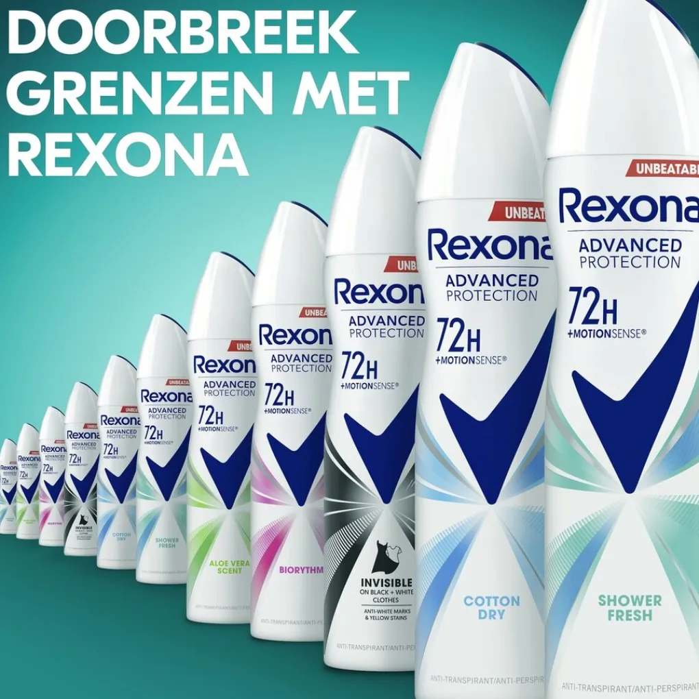 Rexona Women Advanced Protection Shower Fresh Antitranspirant Spray New