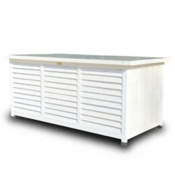 Rijoka Houten Opbergbox Metaal Dak Inhoud Tuinbox New