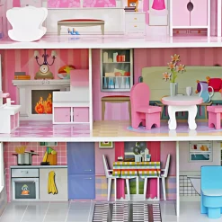 Rijoka Houten Poppenhuis Classic Meubelset 8pcs 3 Verdiepingen Discount