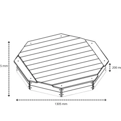 Rijoka Houten Zandbak met 4 Bankjes Inclusief Deksel en Grondzeil Speeltoestel Hot