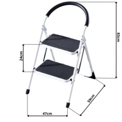 Rijoka Huishoudtrap Inklapbaar 2 Treden Anti Slip Treden Sponge Handgrepen Online