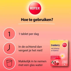 Roter Cranberry Vitamine C en Echinacea Tabletten Outlet