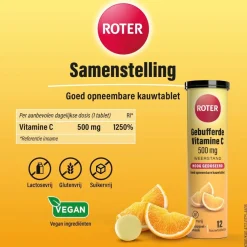 Roter Gebufferde Vitamine C 500mg Kauwtabletten Outlet