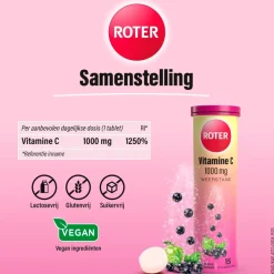 Roter Vitamine C 1000mg Zwarte Bes Appel Bruistabletten Discount