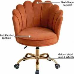 Russle Velvet Schelp Bureaustoel Sale